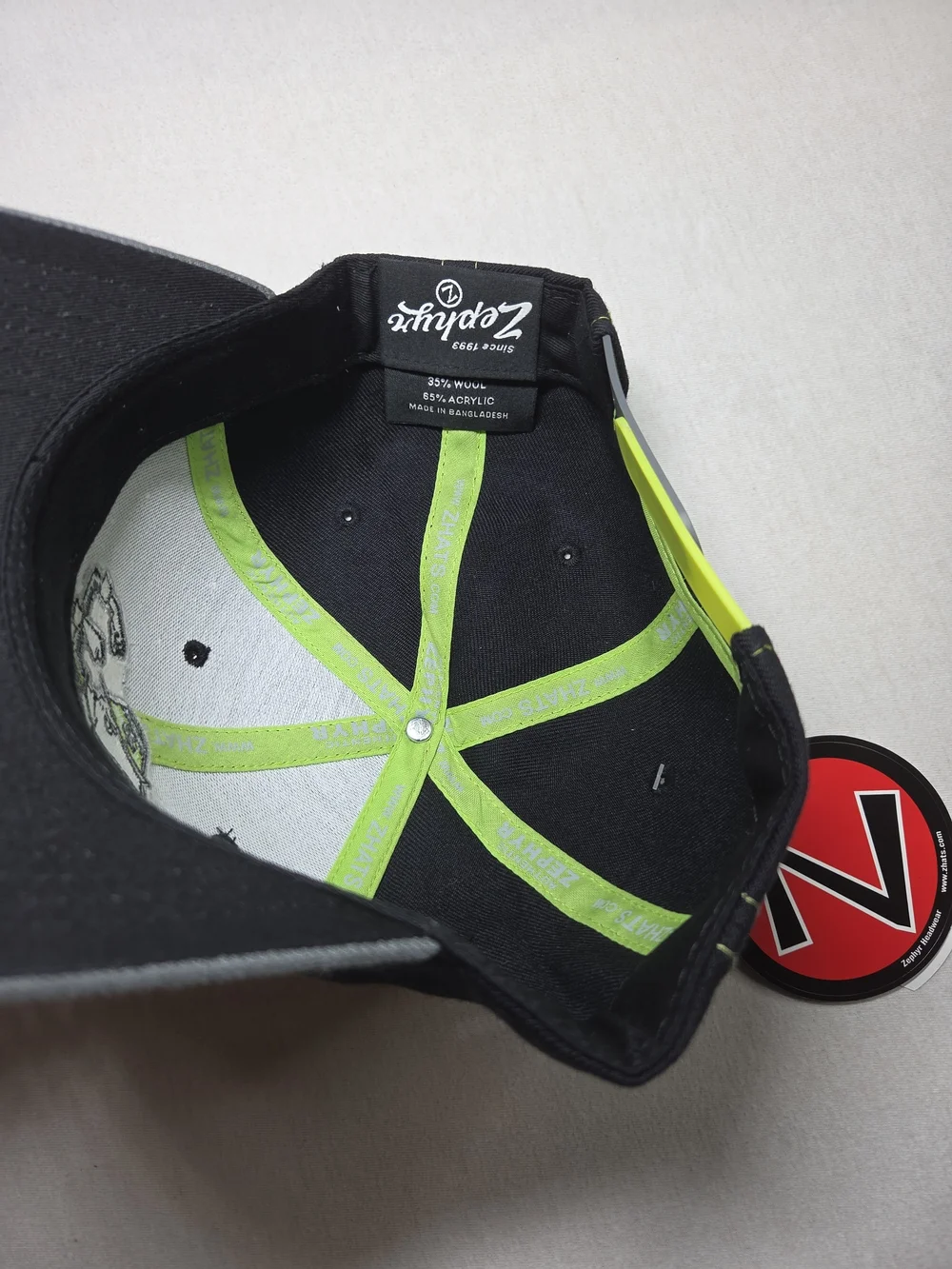 Black and Grey Notre Dame Fighting Irish snapback cap by Zephyr Brand New OS
